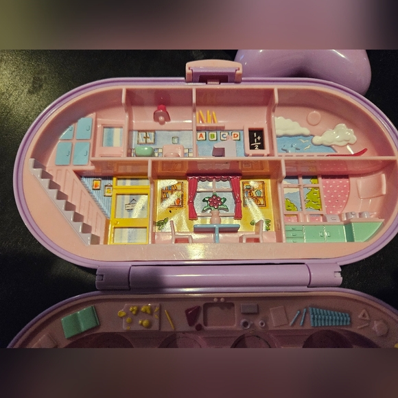 Vintage Bluebird 1992 Polly Pocket Stampin' School Playset COMPLETE - Picture 5 of 11